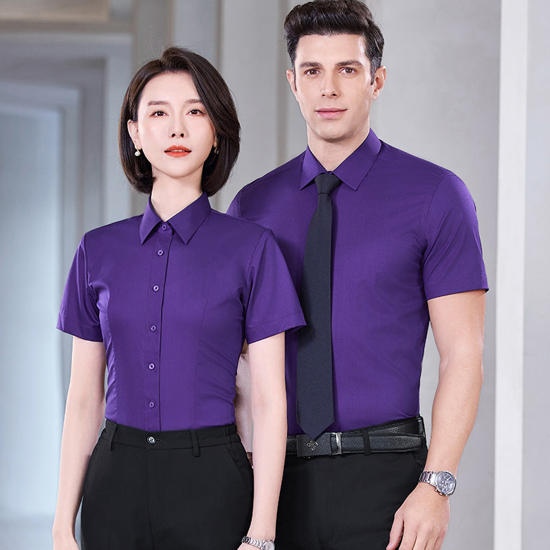 Purple Custom Uniform Shirts for Men & Women – Office, School, Casino Use