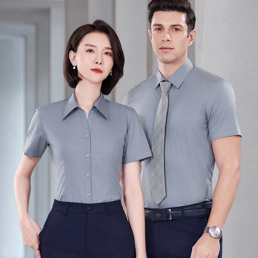 Gray Custom Uniform Shirts for Men & Women – Office, School, Casino Use