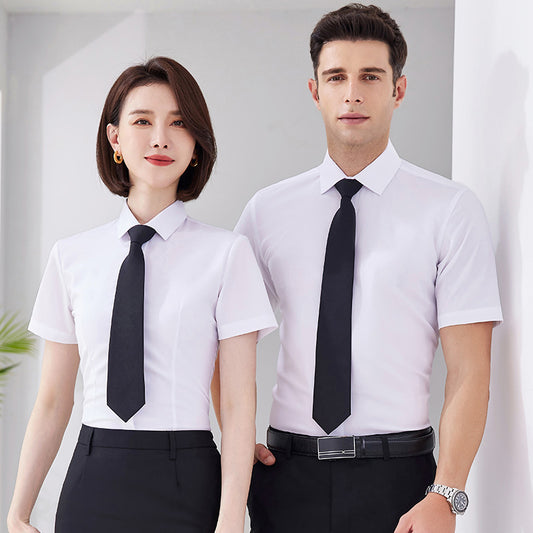 Modal Custom White Shirts for Office, School, Hotel – Logo Embroidery