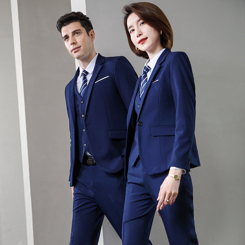 Royal blue Business Suit Sets for Men & Women – Formal Uniform Blazers for Office, Hotel, School, Casino, Real Estate & Conferences