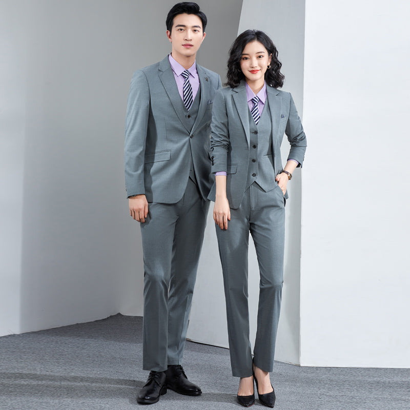 Stretch Business Suit Set for Men & Women - Professional Workwear for 4S Showrooms, Real Estate, Teachers, Hotels, Casinos, Corporate & Conference Events - Custom Embroidery & Logo Printing