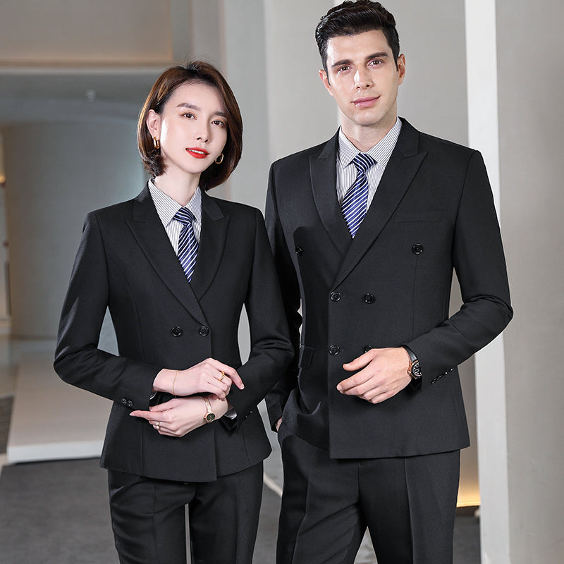 Double-Breasted Suit Sets for Men & Women – Formal Business Uniform Blazers for Office, Hotel, School, Casino, Real Estate & Corporate Events