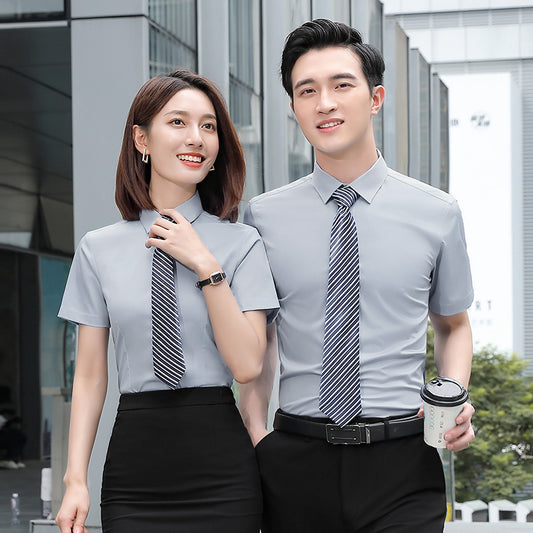 Silver Gray Custom Uniform Shirts for Men & Women - Hotel, Office, School, Casino Wear