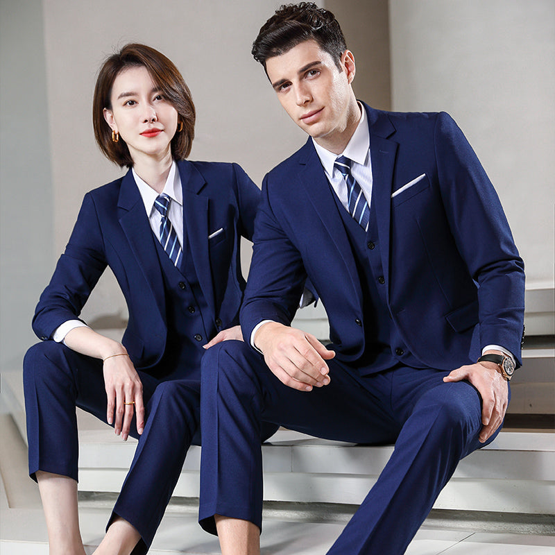 Royal blue Business Suit Sets for Men & Women – Formal Uniform Blazers for Office, Hotel, School, Casino, Real Estate & Conferences