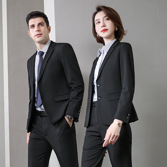 Stretch Business Suit Sets for Men & Women – Custom Uniform Blazers for Office, Hotel, School, Casino, Real Estate & Conferences