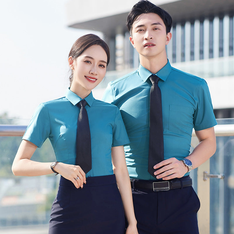 Light Blue Custom Uniform Shirts for Men & Women - Hotel, Office, School, Casino Wear