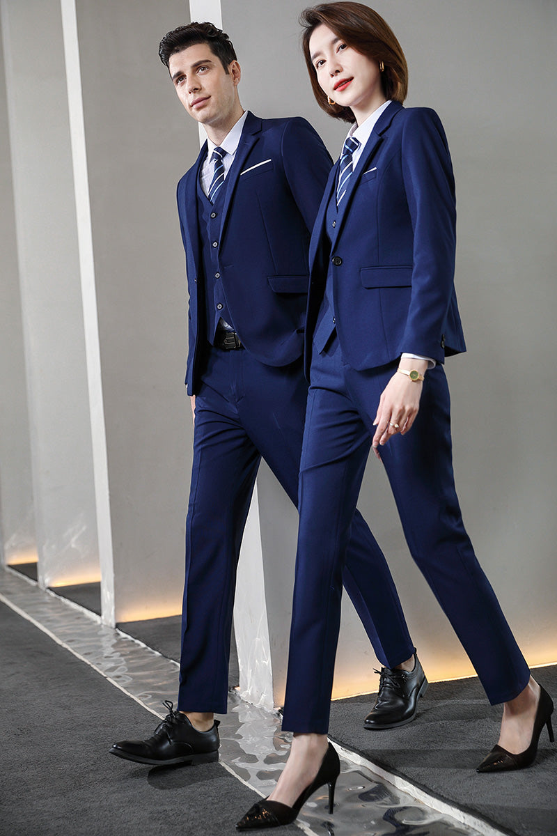 Royal blue Business Suit Sets for Men & Women – Formal Uniform Blazers for Office, Hotel, School, Casino, Real Estate & Conferences