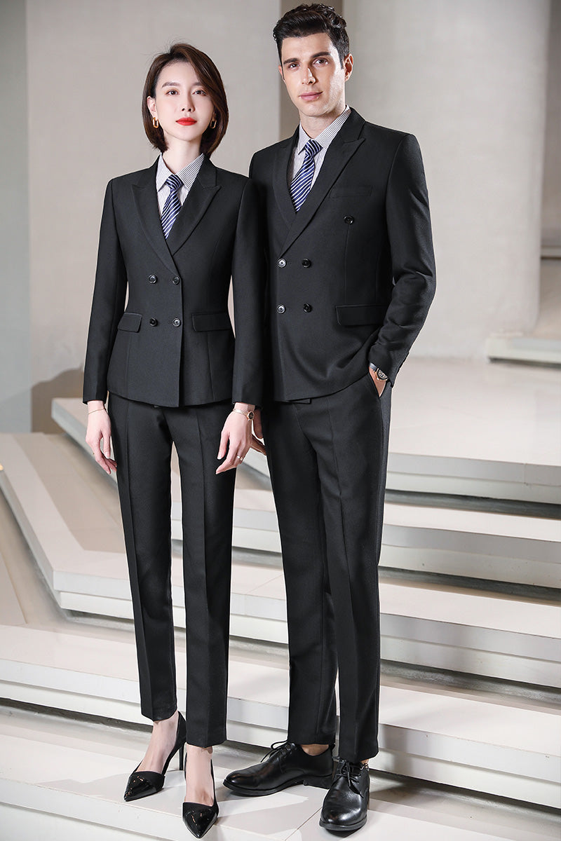Double-Breasted Suit Sets for Men & Women – Formal Business Uniform Blazers for Office, Hotel, School, Casino, Real Estate & Corporate Events