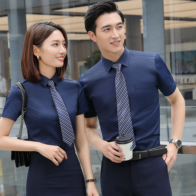 Bamboo Work Shirts with Custom Logo – Office, School, Casino, Hotel Wear Light Gray