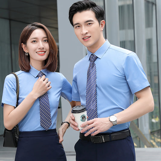 Light Blue Custom Uniform Shirts for Men & Women - Hotel, Office, School, Casino Wear