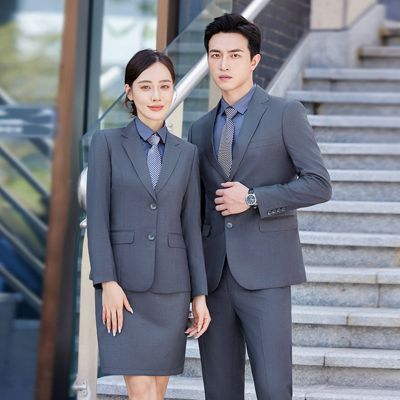 Navy Blue Business Suit Set for Men & Women - Professional Workwear for 4S Showrooms, Real Estate, Teachers, Hotels, Casinos, Corporate & Conference Events - Custom Embroidery & Logo Printing